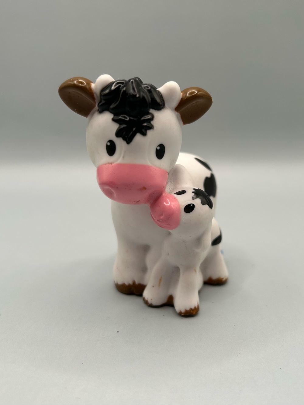 Fisher Price Little People Mom Mother Cow & Baby Calf Ark Farm Barn